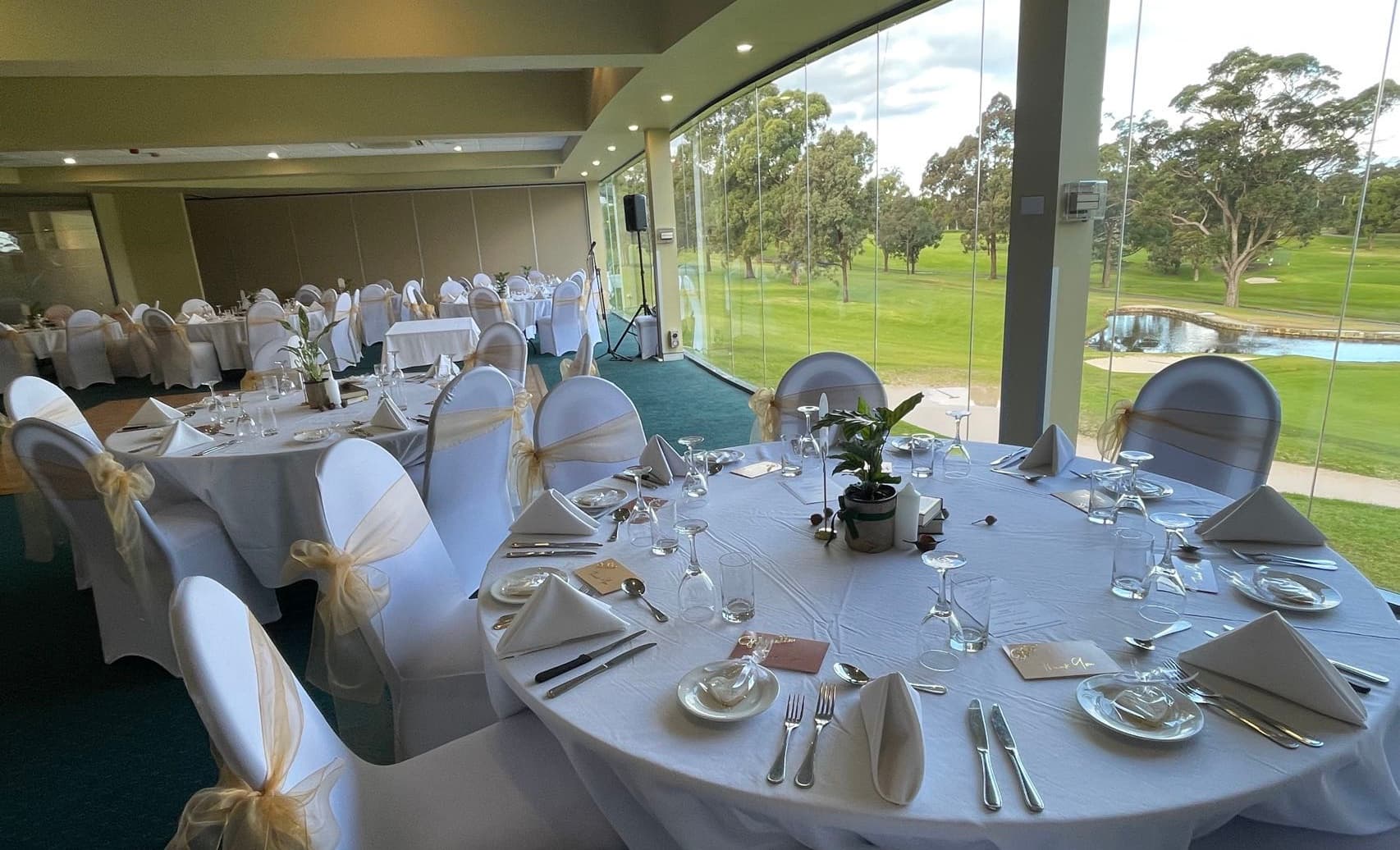 Muirfield Golf Club function room with golf course view